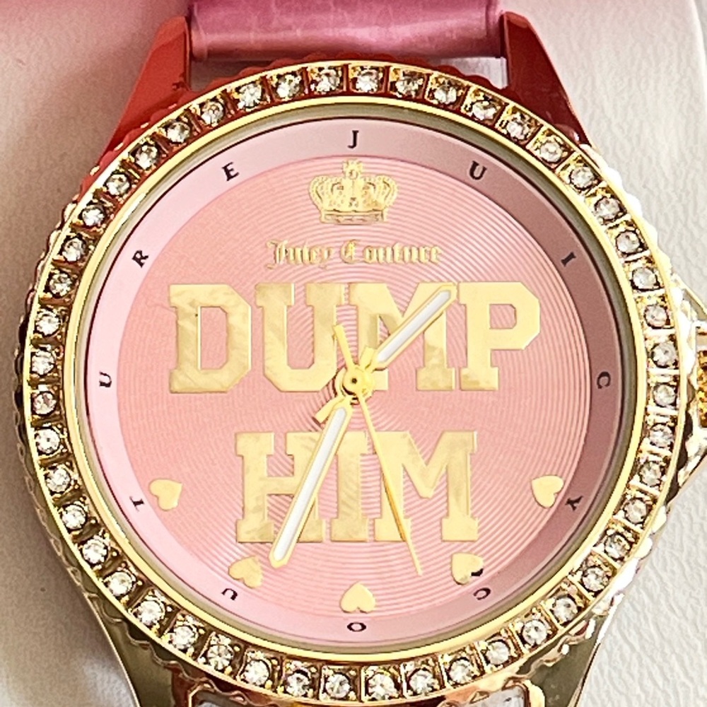 NWT Juicy Couture Pink 'Dump Him’ Watch - Picture 4 of 16